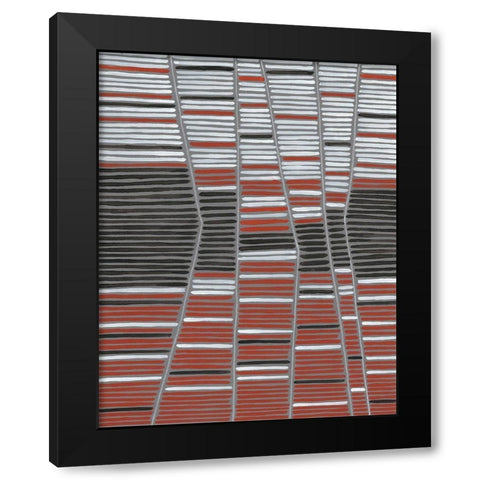 Recursion II Black Modern Wood Framed Art Print with Double Matting by Lam, Vanna