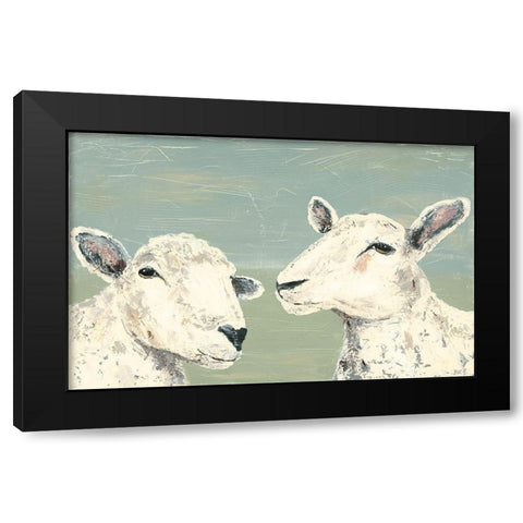 Bashful Sheep I Black Modern Wood Framed Art Print by Reynolds, Jade