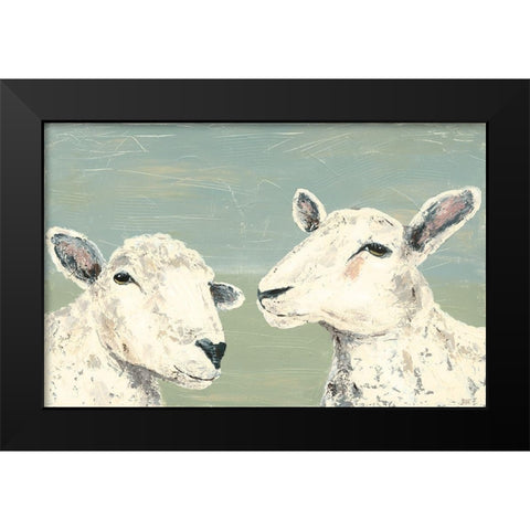Bashful Sheep I Black Modern Wood Framed Art Print by Reynolds, Jade
