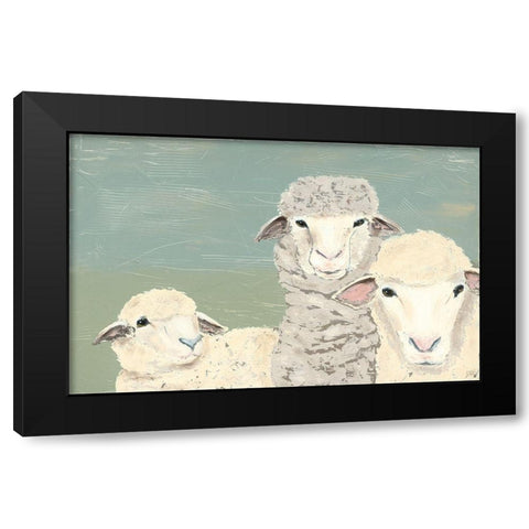 Bashful Sheep II Black Modern Wood Framed Art Print by Reynolds, Jade