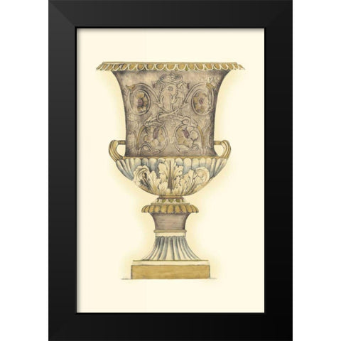 Dusty Urn Sketch III Black Modern Wood Framed Art Print by Goldberger, Jennifer