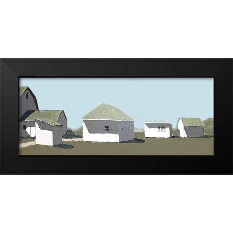 Custom Lonely Barn in Neutral V Black Modern Wood Framed Art Print by Young, Carol