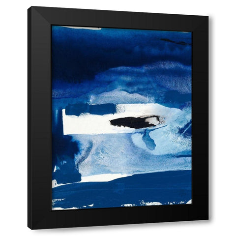 Custom Blue Amore II Black Modern Wood Framed Art Print by Jasper, Sisa