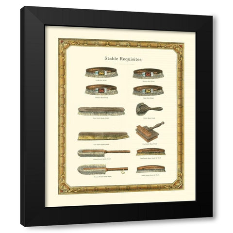 Stable Requisites Black Modern Wood Framed Art Print with Double Matting by Vision Studio