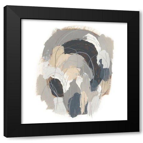 Neutral Vortex I Black Modern Wood Framed Art Print with Double Matting by Vess, June Erica