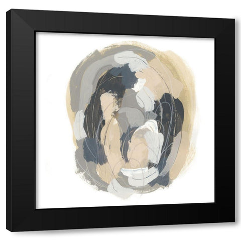Neutral Vortex II Black Modern Wood Framed Art Print by Vess, June Erica