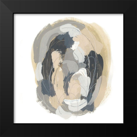 Neutral Vortex II Black Modern Wood Framed Art Print by Vess, June Erica