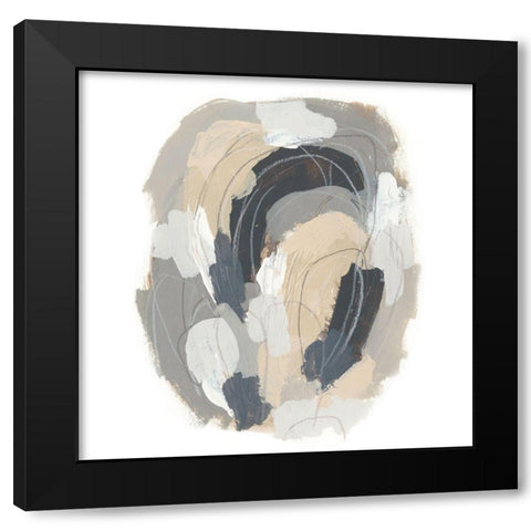 Neutral Vortex III Black Modern Wood Framed Art Print with Double Matting by Vess, June Erica