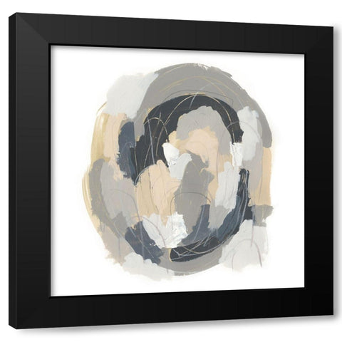 Neutral Vortex IV Black Modern Wood Framed Art Print with Double Matting by Vess, June Erica