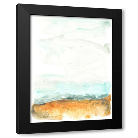 Flowing Sand Bar II Black Modern Wood Framed Art Print by Vess, June Erica