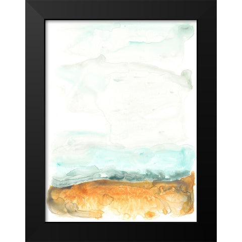 Flowing Sand Bar II Black Modern Wood Framed Art Print by Vess, June Erica