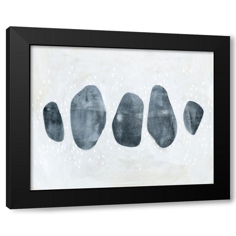 Stone Collection I Black Modern Wood Framed Art Print with Double Matting by Scarvey, Emma