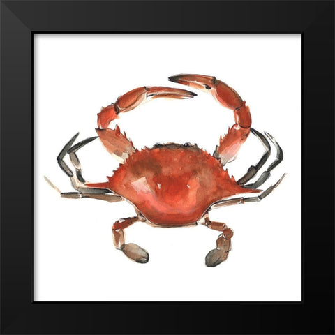 Watercolor Crab I Black Modern Wood Framed Art Print by Scarvey, Emma