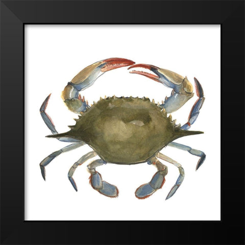 Watercolor Crab II Black Modern Wood Framed Art Print by Scarvey, Emma