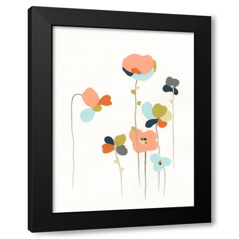 Modular Bouquet IV Black Modern Wood Framed Art Print with Double Matting by Vess, June Erica