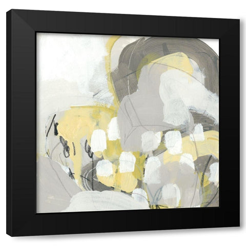 Citron Mist I Black Modern Wood Framed Art Print by Vess, June Erica
