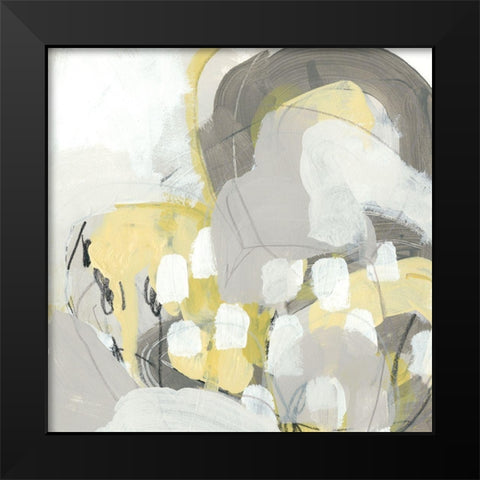 Citron Mist I Black Modern Wood Framed Art Print by Vess, June Erica