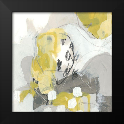 Citron Mist IV Black Modern Wood Framed Art Print by Vess, June Erica