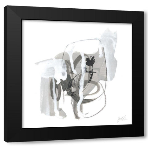 Gray Scale I Black Modern Wood Framed Art Print by Vess, June Erica