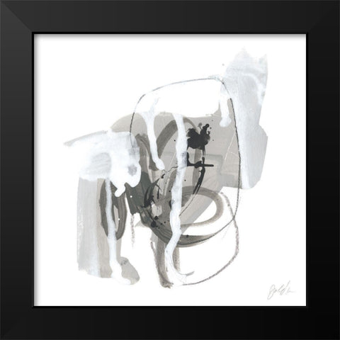 Gray Scale I Black Modern Wood Framed Art Print by Vess, June Erica