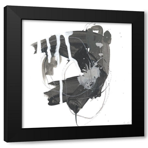 Gray Scale II Black Modern Wood Framed Art Print by Vess, June Erica