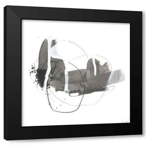 Gray Scale III Black Modern Wood Framed Art Print by Vess, June Erica