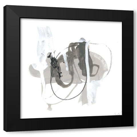 Gray Scale V Black Modern Wood Framed Art Print with Double Matting by Vess, June Erica