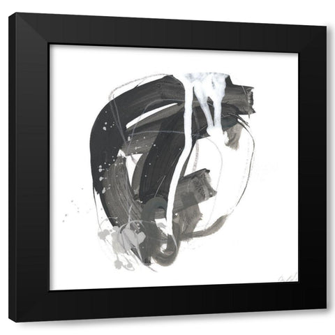 Gray Scale VI Black Modern Wood Framed Art Print by Vess, June Erica