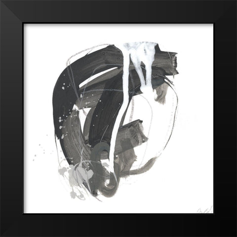 Gray Scale VI Black Modern Wood Framed Art Print by Vess, June Erica