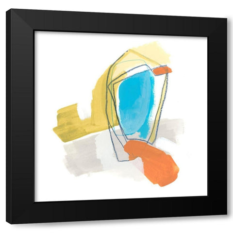 Allegro III Black Modern Wood Framed Art Print with Double Matting by Vess, June Erica