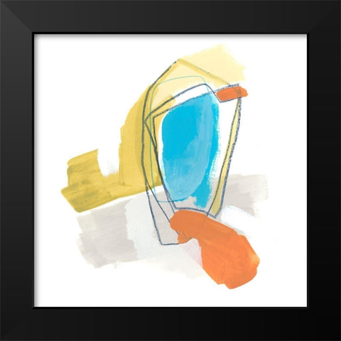 Allegro III Black Modern Wood Framed Art Print by Vess, June Erica