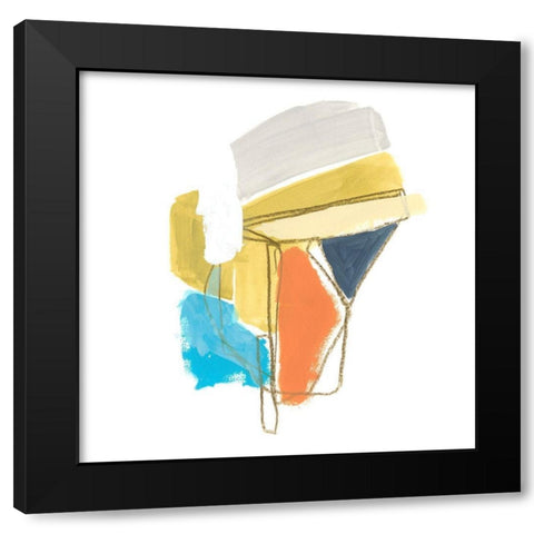 Allegro IV Black Modern Wood Framed Art Print by Vess, June Erica