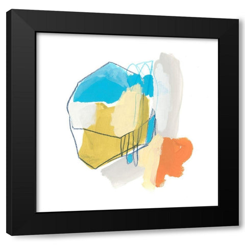 Allegro V Black Modern Wood Framed Art Print by Vess, June Erica