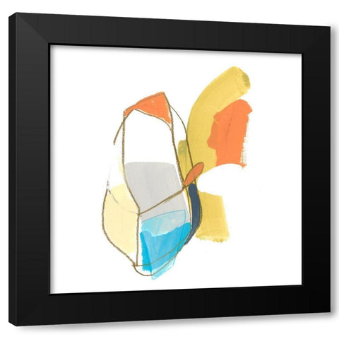 Allegro VII Black Modern Wood Framed Art Print by Vess, June Erica