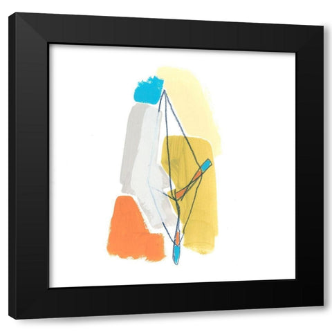 Allegro VIII Black Modern Wood Framed Art Print with Double Matting by Vess, June Erica