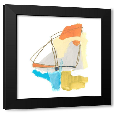 Allegro IX Black Modern Wood Framed Art Print by Vess, June Erica