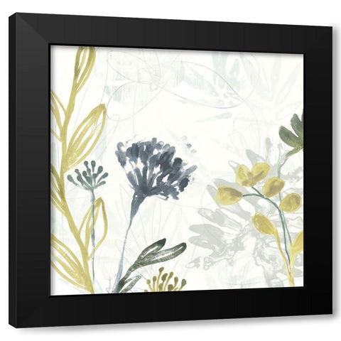 Tropical Stems II Black Modern Wood Framed Art Print with Double Matting by Vess, June Erica