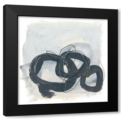 Tablature I Black Modern Wood Framed Art Print by Vess, June Erica