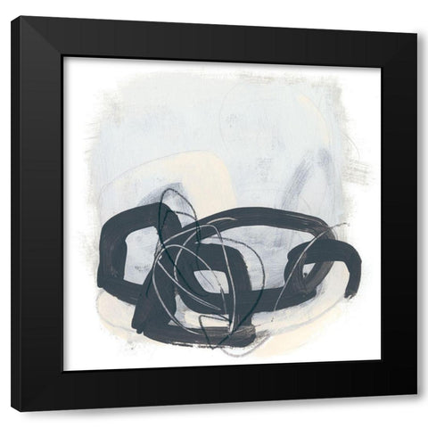 Tablature III Black Modern Wood Framed Art Print by Vess, June Erica