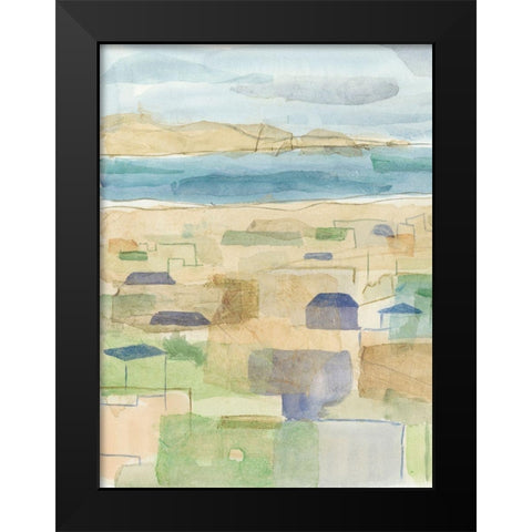 Mediterranean Coast I Black Modern Wood Framed Art Print by Meagher, Megan
