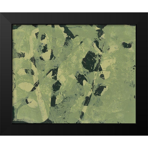Verdant Branch I Black Modern Wood Framed Art Print by Moore, Regina