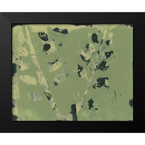 Verdant Branch II Black Modern Wood Framed Art Print by Moore, Regina