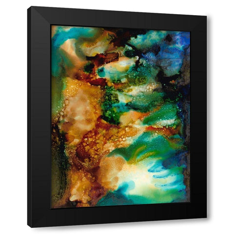 Chromatic Haze I Black Modern Wood Framed Art Print by Moore, Regina