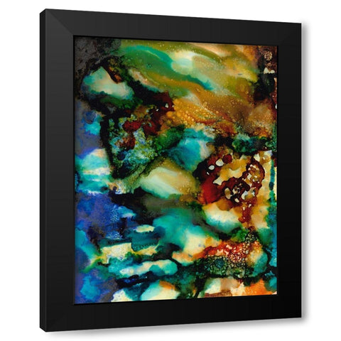 Chromatic Haze II Black Modern Wood Framed Art Print by Moore, Regina
