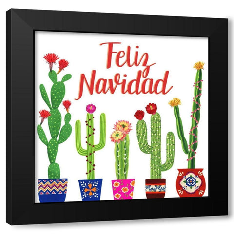 Navidad Tropical I Black Modern Wood Framed Art Print by Popp, Grace