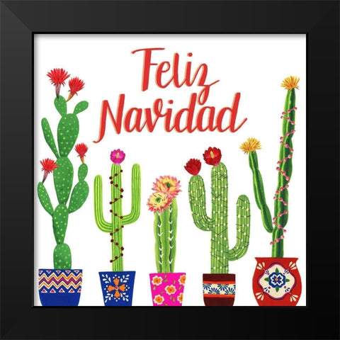 Navidad Tropical I Black Modern Wood Framed Art Print by Popp, Grace