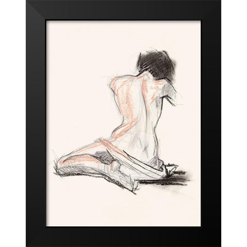 Figure Gesture I Black Modern Wood Framed Art Print by Parker, Jennifer Paxton
