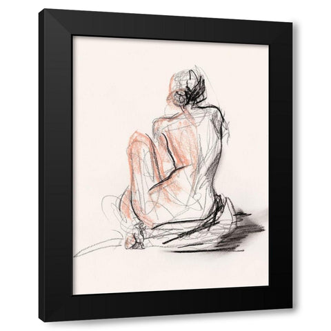 Figure Gesture II Black Modern Wood Framed Art Print by Parker, Jennifer Paxton