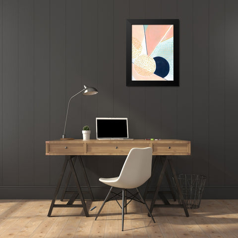 Peach Eclipse I Black Modern Wood Framed Art Print by Popp, Grace