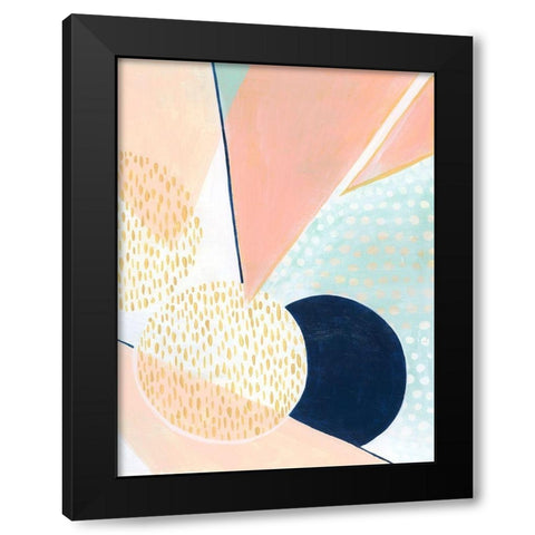 Peach Eclipse I Black Modern Wood Framed Art Print by Popp, Grace